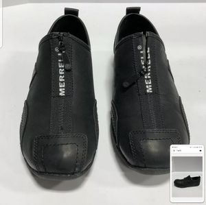Merrell black barrado luxe leather shoes